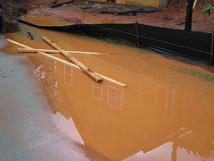 broken silt fence